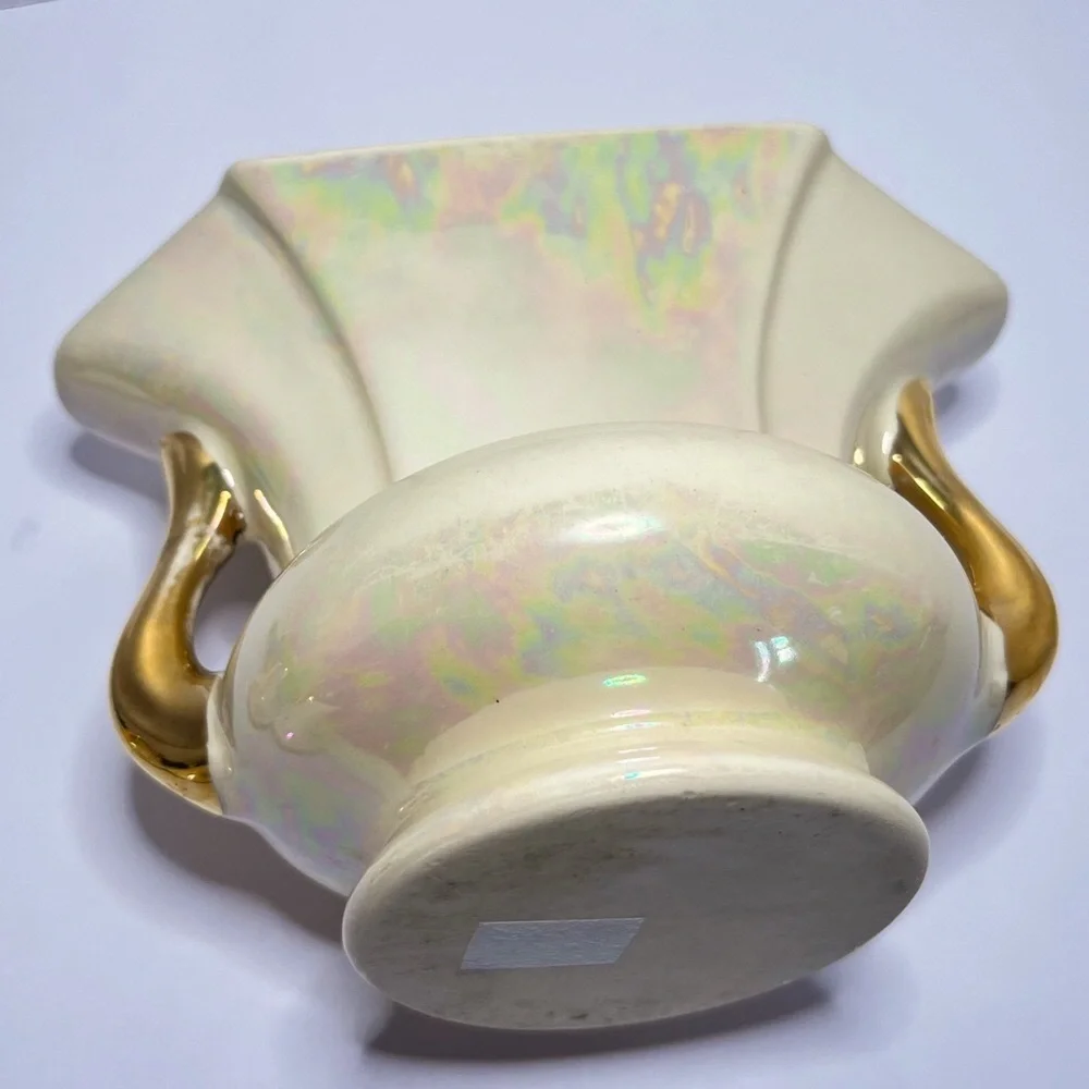 Vintage Pearl China Co. 3-Piece Lusterware Console Set 22K Gold Trim USA